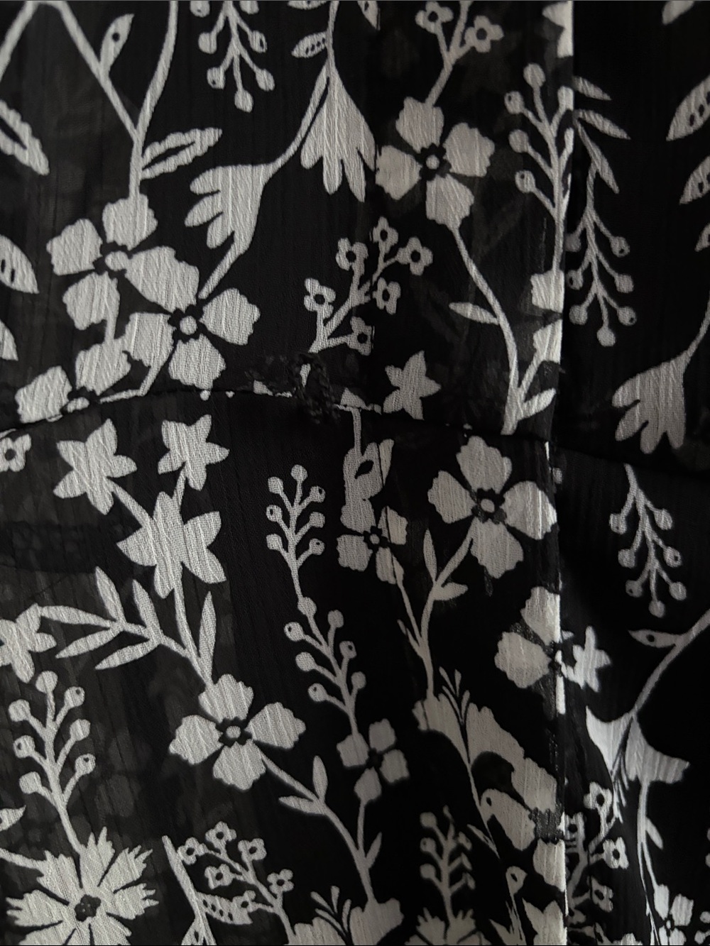 Calvin Klein Black and White Floral Midi Dress - Picture 5 of 7